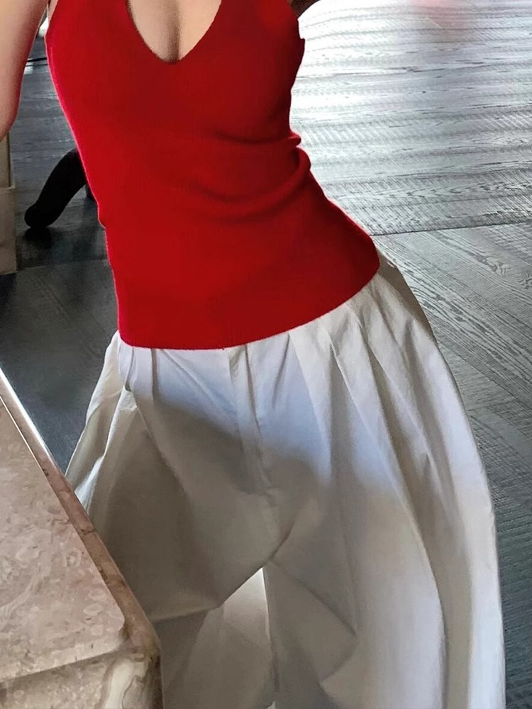 High-Waisted White Wide-Leg Pants for Women, Summer 2025, Loose-Fitting Draping Casual Versatile Straight-Leg Floor-Length Trousers High-Waisted White Wide-Leg Pants for Women, Summer 2025, Loose-Fitting Draping Casual Versatile Straight-Leg Floor-Length Trousers