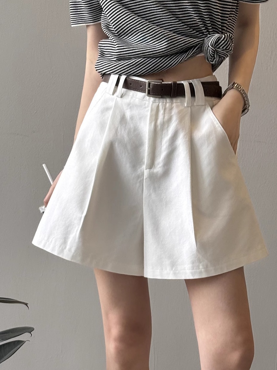 High-Waisted Wide-Leg Casual Pants for Women, Summer 2025 Slimming Loose Work Shorts, Trendy High-End Style High-Waisted Wide-Leg Casual Pants for Women, Summer 2025 Slimming Loose Work Shorts, Trendy High-End Style