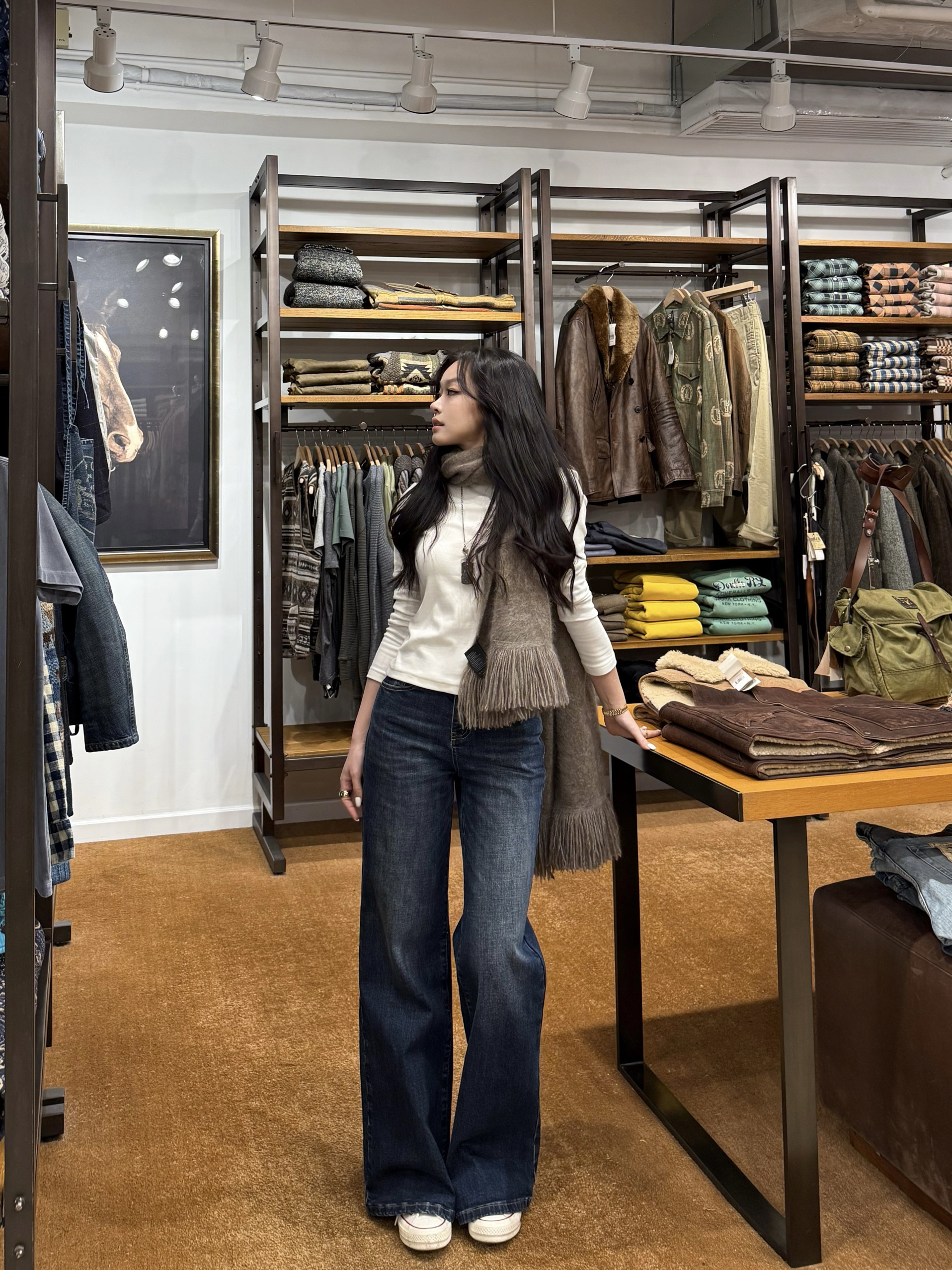 High-Waisted Wide-Leg Deep Blue Washed Denim Pants - Flattering Cut for Effortless Style, Perfect for Y2K and Casual Looks High-Waisted Wide-Leg Deep Blue Washed Denim Pants - Flattering Cut for Effortless Style, Perfect for Y2K and Casual Looks