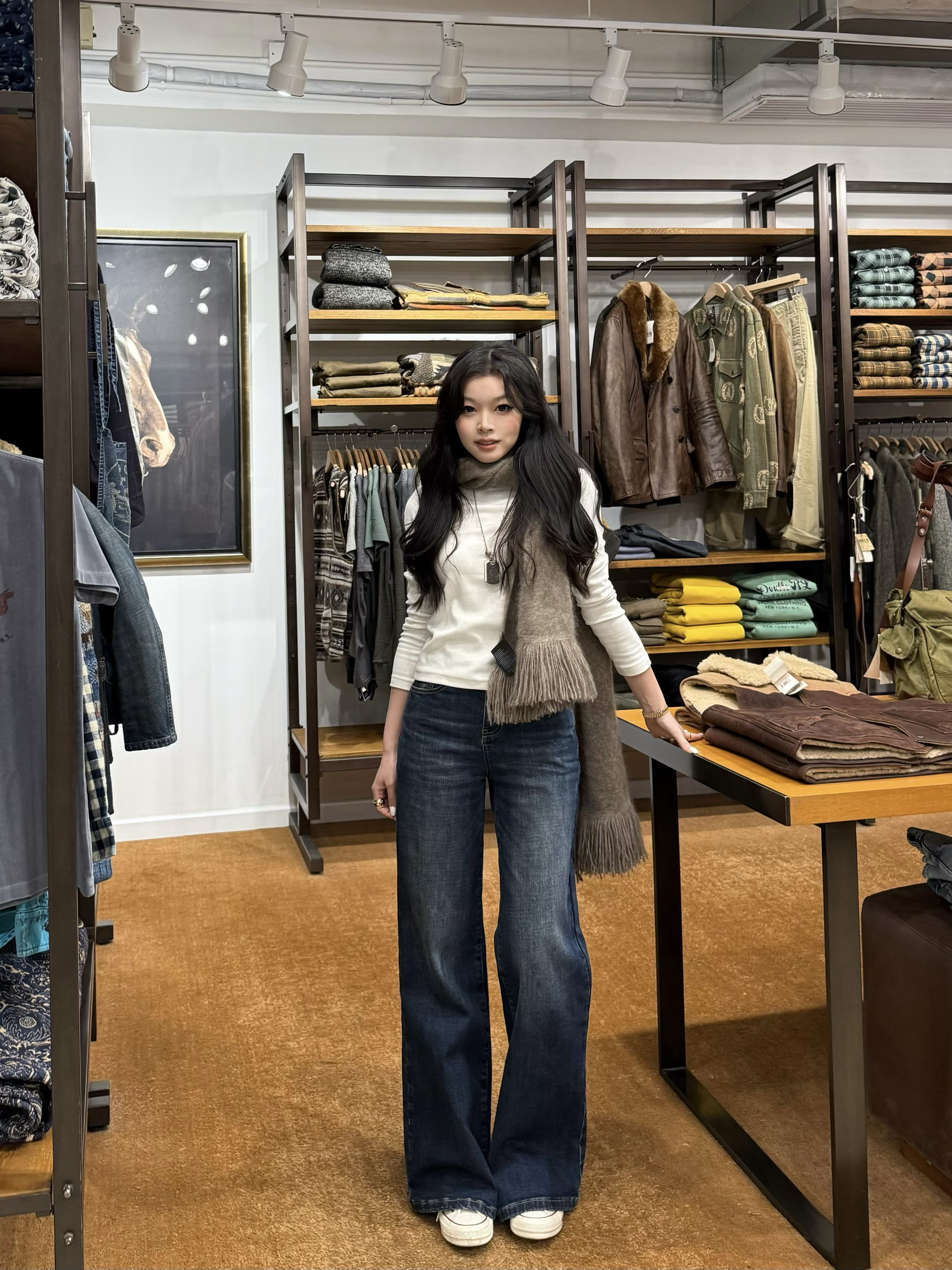 High-Waisted Wide-Leg Deep Blue Washed Denim Pants - Flattering Cut for Effortless Style, Perfect for Y2K and Casual Looks High-Waisted Wide-Leg Deep Blue Washed Denim Pants - Flattering Cut for Effortless Style, Perfect for Y2K and Casual Looks