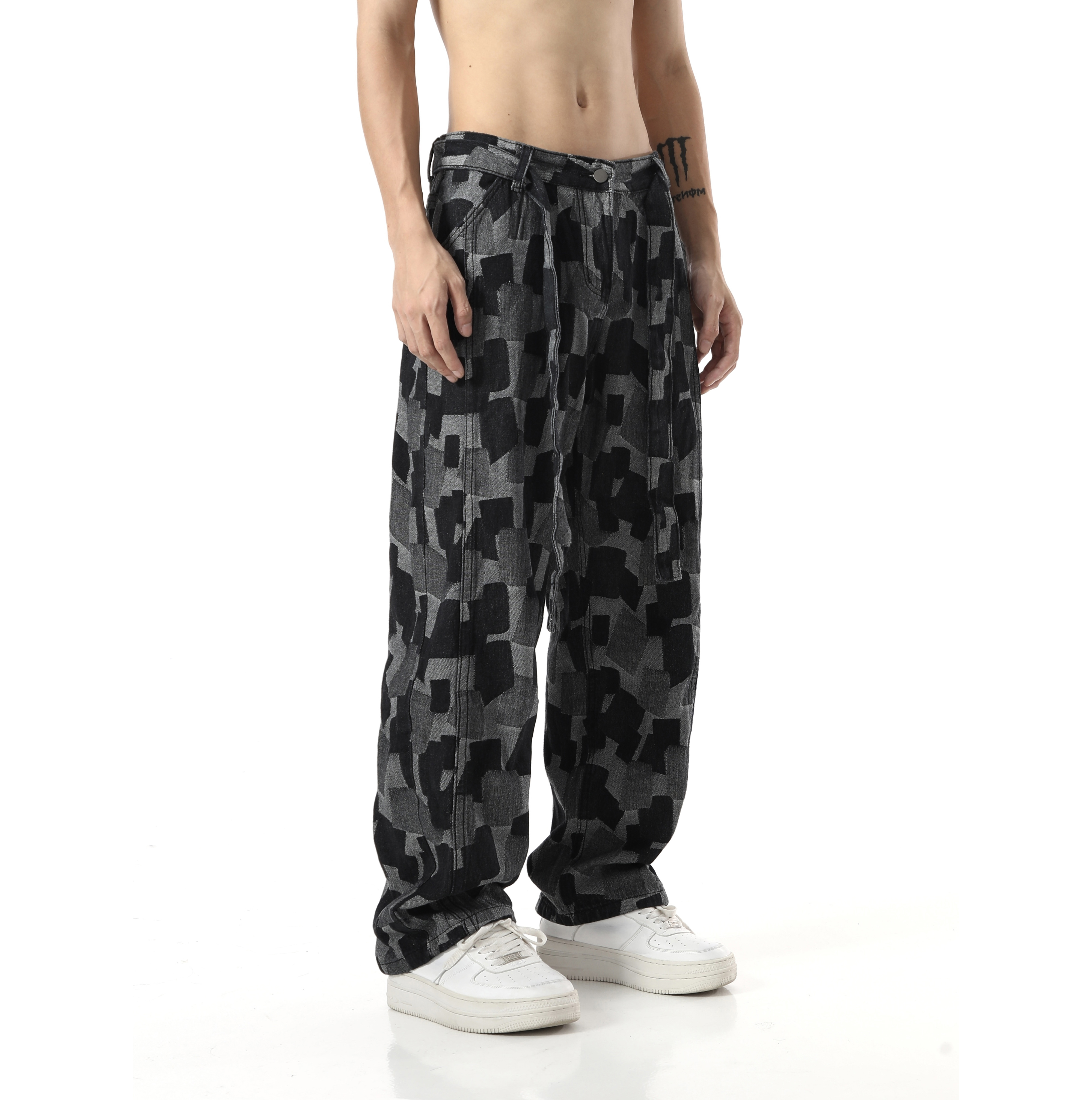 High-Waisted Wide-Leg Denim Pants for Men and Women - Casual American High Street Hip-Hop Style, Versatile Washed Fashion Trousers High-Waisted Wide-Leg Denim Pants for Men and Women - Casual American High Street Hip-Hop Style, Versatile Washed Fashion Trousers