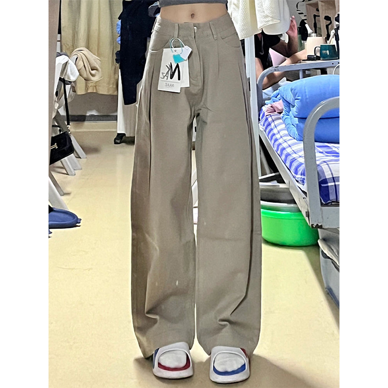 High-Waisted Wide-Leg Jeans for Women - Summer Loose Fit, Flattering Straight-Leg Pants for Pear-Shaped Figures, Versatile Style