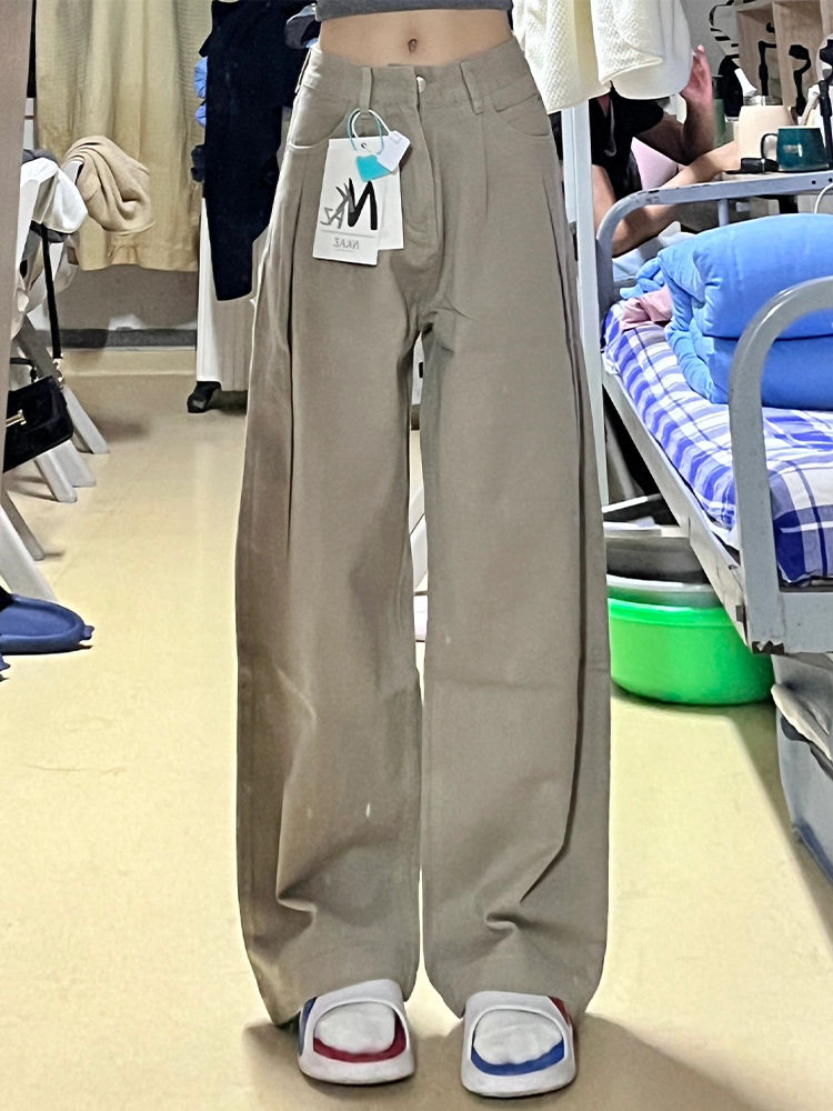 High-Waisted Wide-Leg Jeans for Women - Summer Loose Fit, Flattering Straight-Leg Pants for Pear-Shaped Figures, Versatile Style