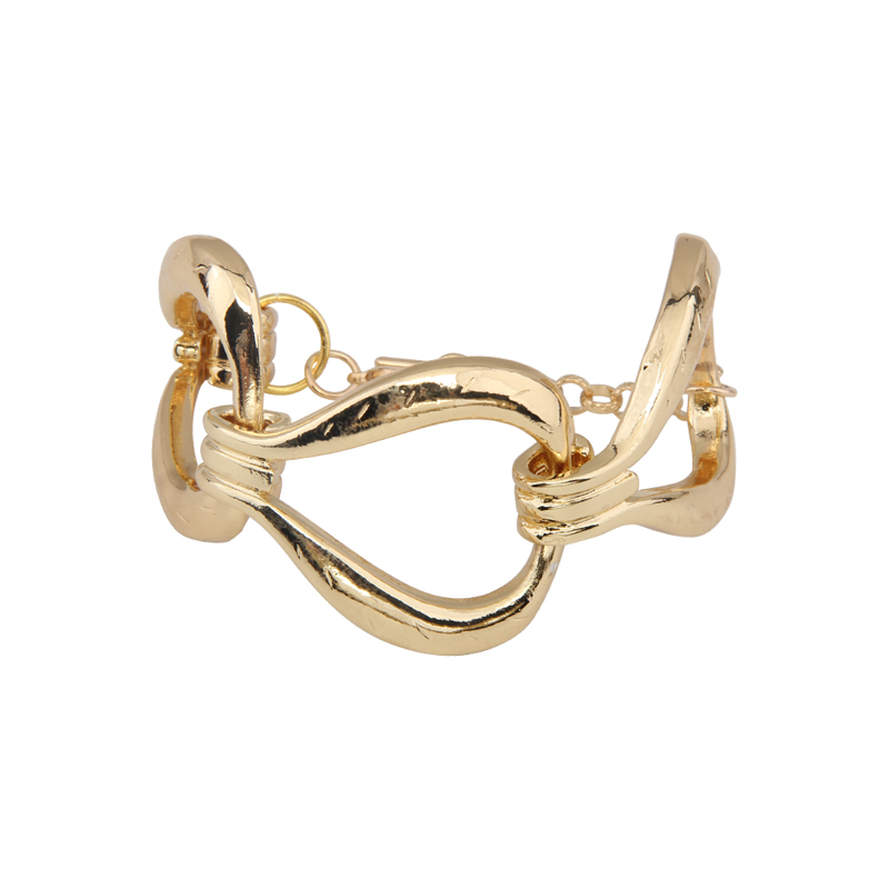 Hollow Metal Round Ring Spliced Bracelet for Women - Light Luxury Exquisite Simple Bangle, Trendy 2025 Fashion Accessory Hollow Metal Round Ring Spliced Bracelet for Women - Light Luxury Exquisite Simple Bangle, Trendy 2025 Fashion Accessory