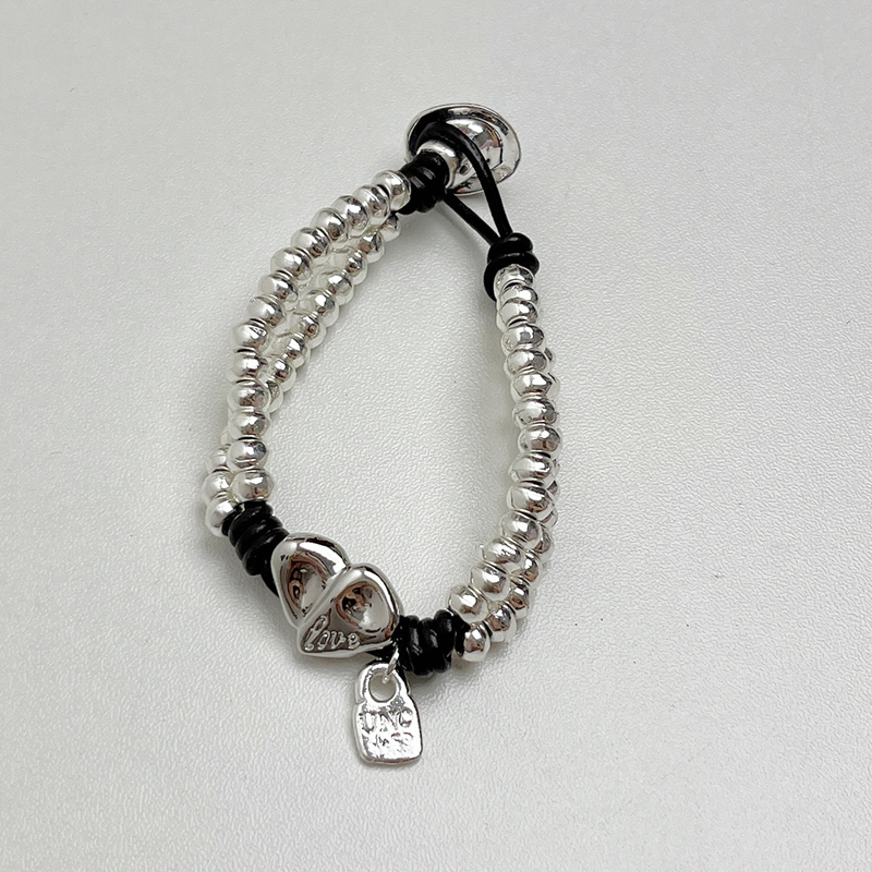 Irregular Leather Rope Multi-Layer Beaded Bracelet with Key Pearl for Women - High-End Fashion Wristband Irregular Leather Rope Multi-Layer Beaded Bracelet with Key Pearl for Women - High-End Fashion Wristband