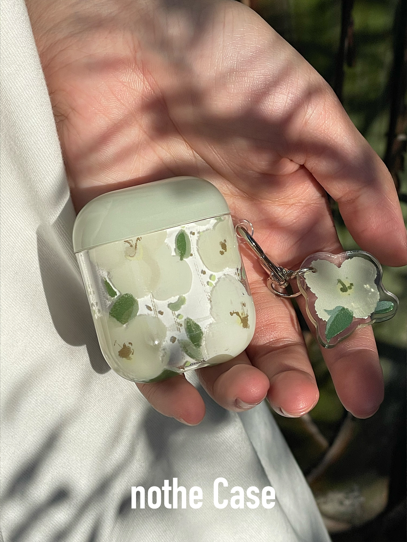 Japanese-Inspired Silicone AirPods Case for 1st & 2nd Gen, 3 Pro - Cute Daytime Camellia Design, Couples Headphone Shell