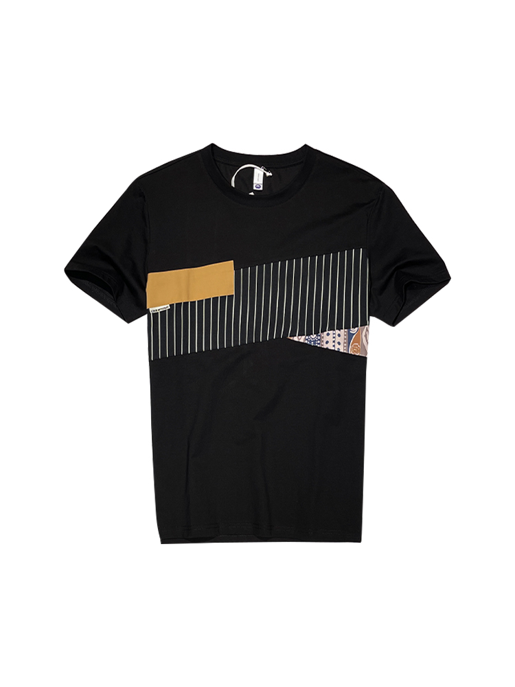 Japanese Retro Patchwork Short-Sleeve T-Shirt for Men, Summer Harajuku Color-Blocking Casual Graphic Tee Japanese Retro Patchwork Short-Sleeve T-Shirt for Men, Summer Harajuku Color-Blocking Casual Graphic Tee