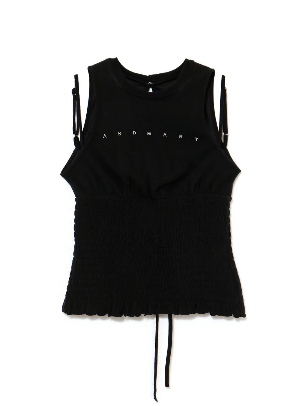 Japanese Style Letter Embroidery Round Neck Strap Vest Camisole Top - Summer 2025 Fashion