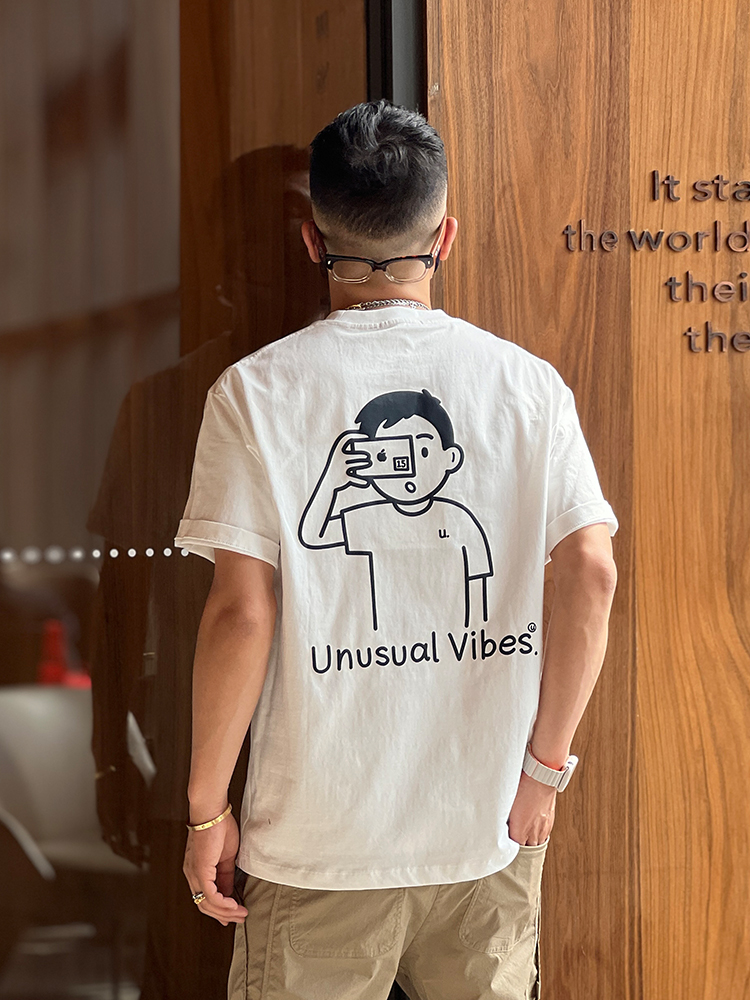 Japanese-Style Minimalist Retro Cartoon Embroidered Cotton Short-Sleeve T-Shirt for Men - Trendy Loose Casual Summer Tee Japanese-Style Minimalist Retro Cartoon Embroidered Cotton Short-Sleeve T-Shirt for Men - Trendy Loose Casual Summer Tee