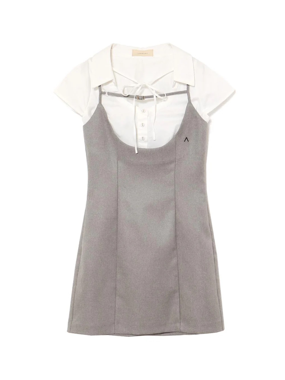 Japanese-Style Slim-Fit Camisole Dress with Short Sleeve Shirt Two-Piece Set - Summer College Wind Fashion Japanese-Style Slim-Fit Camisole Dress with Short Sleeve Shirt Two-Piece Set - Summer College Wind Fashion