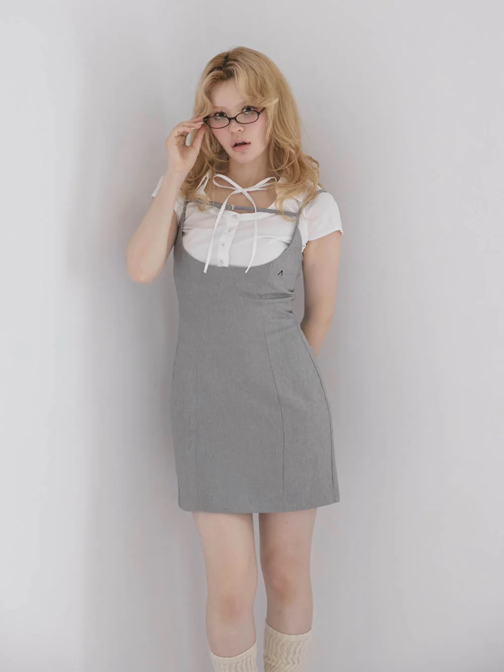 Japanese-Style Slim-Fit Camisole Dress with Short Sleeve Shirt Two-Piece Set - Summer College Wind Fashion Japanese-Style Slim-Fit Camisole Dress with Short Sleeve Shirt Two-Piece Set - Summer College Wind Fashion