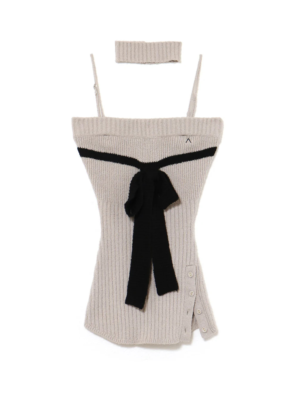 Japanese-Style Sweet Slim-Fit Knitted Camisole with Bow Tie Straps & Neck Scarf - Age-Reducing Fashion Top Japanese-Style Sweet Slim-Fit Knitted Camisole with Bow Tie Straps & Neck Scarf - Age-Reducing Fashion Top