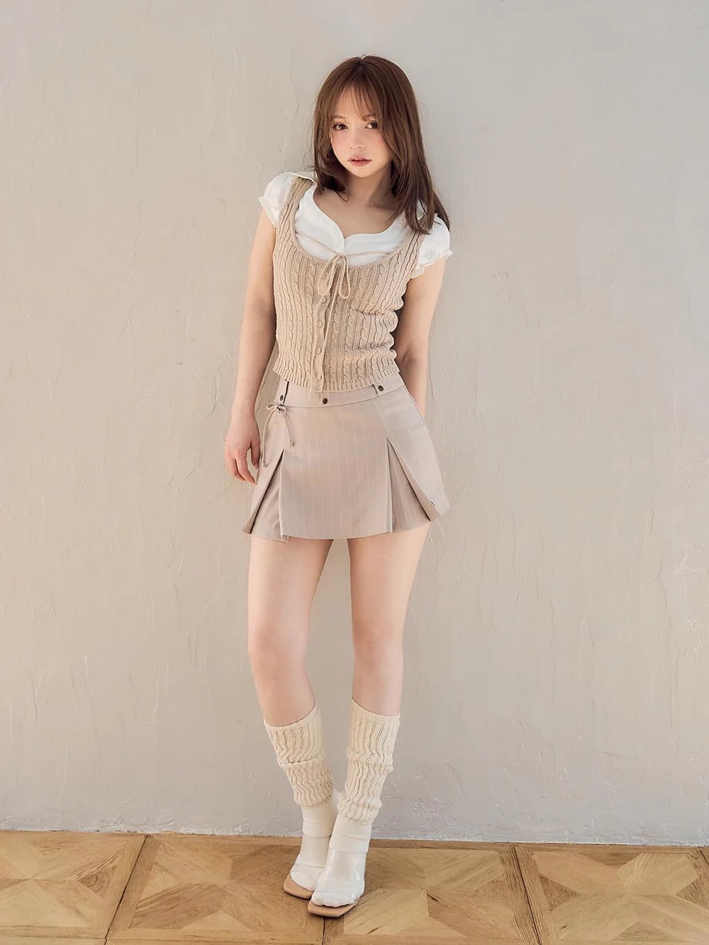 Japanese Sweet College Style Slim-Fit Short Sleeve Shirt & Knitted Vest Two-Piece Set for Summer Fashion Japanese Sweet College Style Slim-Fit Short Sleeve Shirt & Knitted Vest Two-Piece Set for Summer Fashion