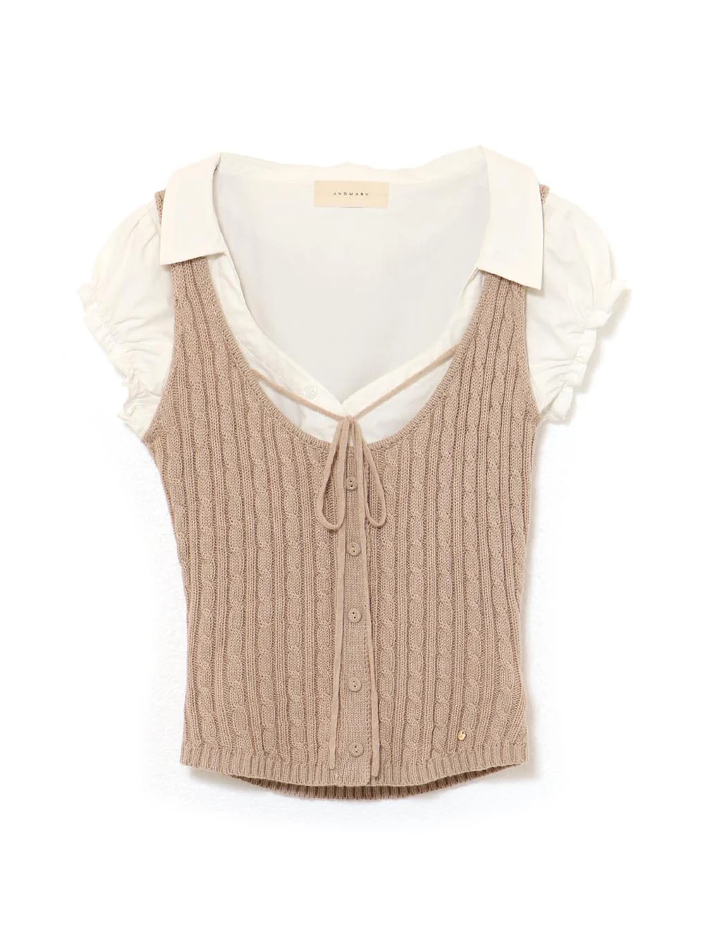 Japanese Sweet College Style Slim-Fit Short Sleeve Shirt & Knitted Vest Two-Piece Set for Summer Fashion Japanese Sweet College Style Slim-Fit Short Sleeve Shirt & Knitted Vest Two-Piece Set for Summer Fashion