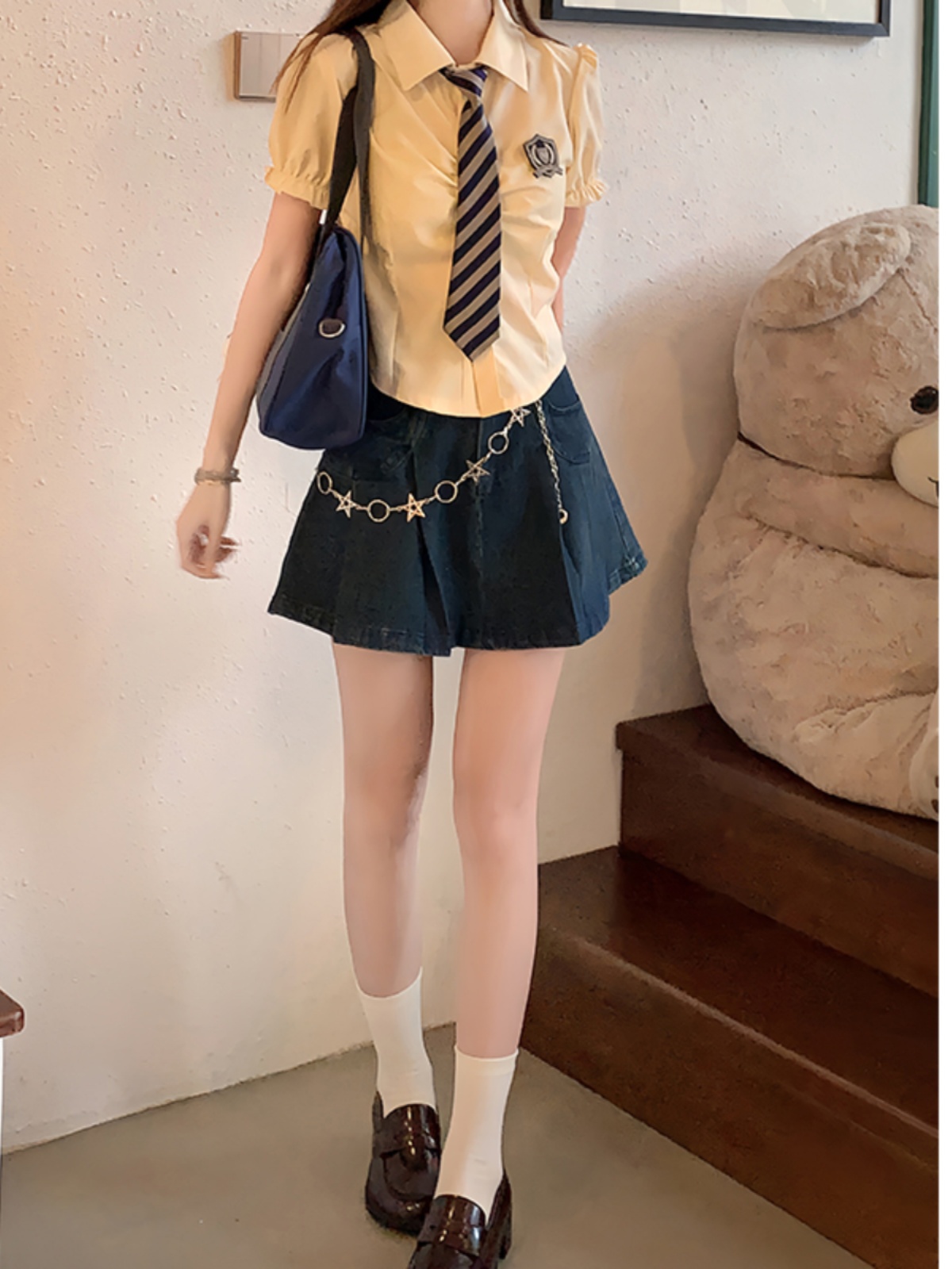 Japanese Sweet Style Pudding Bear Decorative Chain Skirt Hanging Waist Chain - Trendy and Cool Fashion Accessory