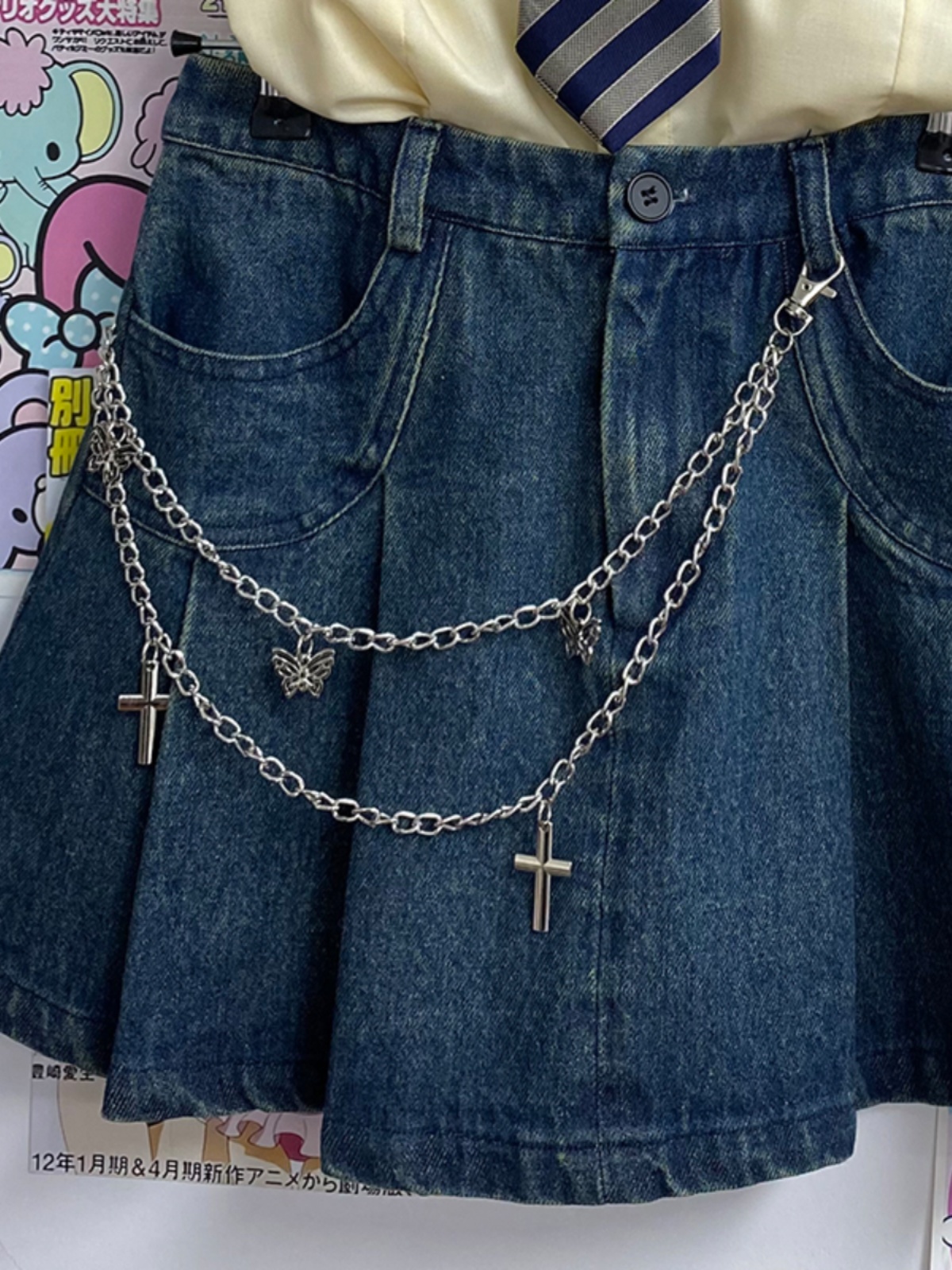 Japanese Sweet Style Pudding Bear Decorative Chain Skirt Hanging Waist Chain - Trendy and Cool Fashion Accessory Japanese Sweet Style Pudding Bear Decorative Chain Skirt Hanging Waist Chain - Trendy and Cool Fashion Accessory