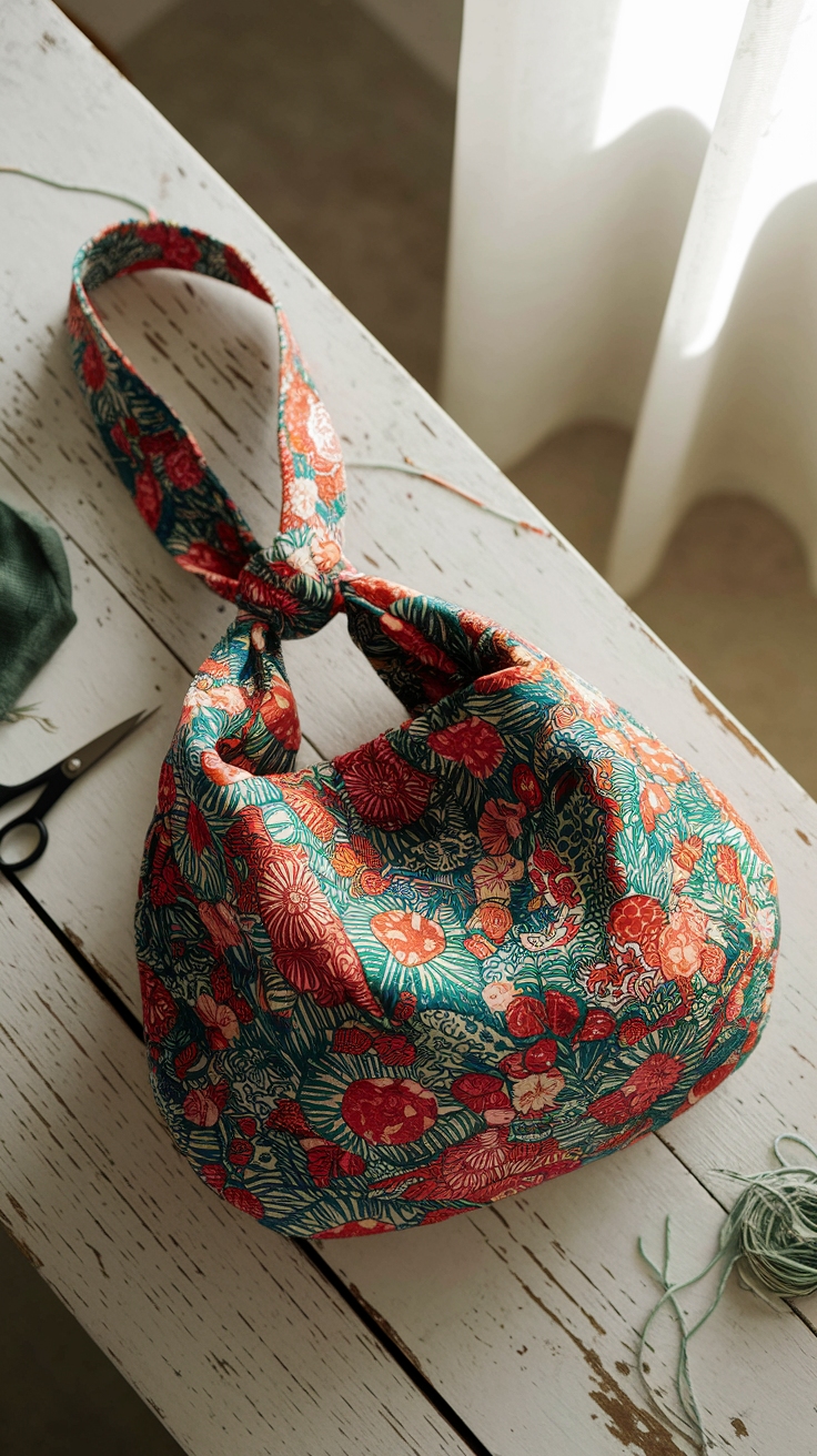 Easy Japanese Knot Bag Pattern for Beginners outfit idea