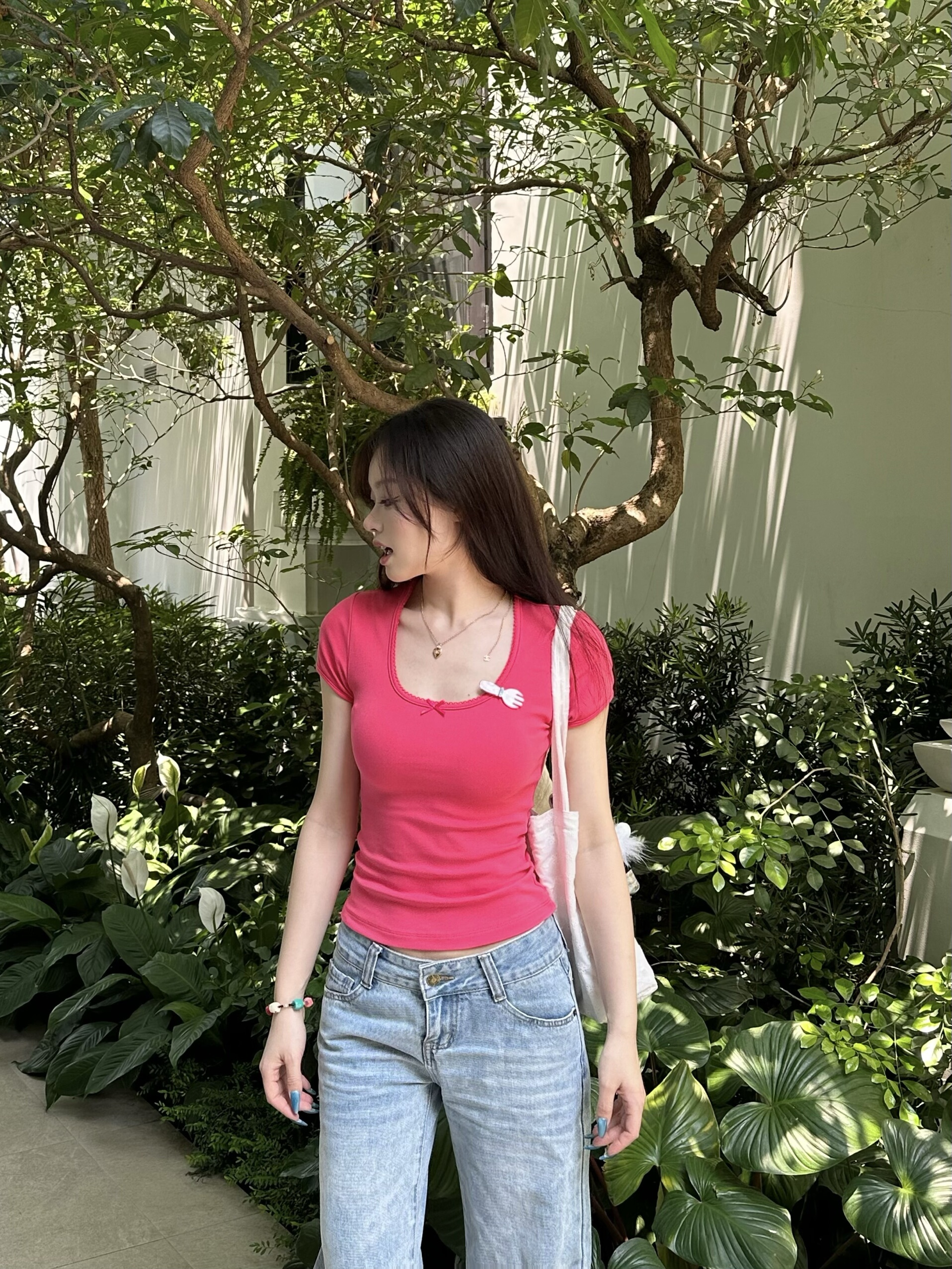 Jasmine Baby Tee - Fragrant Floral Design, Trendy Fit, Available in Two Colors, Perfect for 90s and Y2K Style Fashion Jasmine Baby Tee - Fragrant Floral Design, Trendy Fit, Available in Two Colors, Perfect for 90s and Y2K Style Fashion