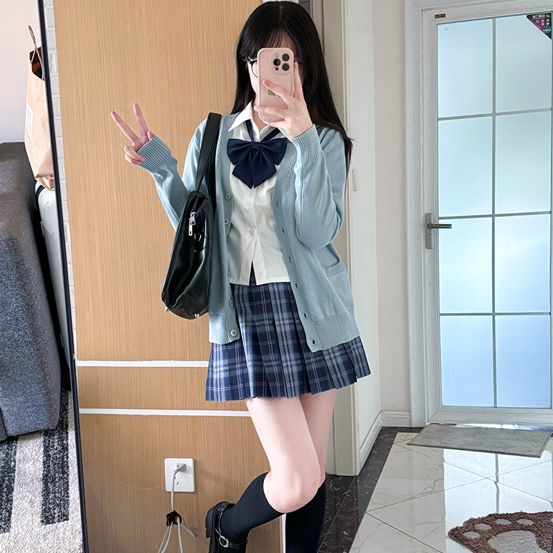 JK Uniform Long Sleeve Cardigan Knitted Sweater College Style in Dark Gray and Yellow - Trendy 2025 Pudding Bear Inspired Design JK Uniform Long Sleeve Cardigan Knitted Sweater College Style in Dark Gray and Yellow - Trendy 2025 Pudding Bear Inspired Design