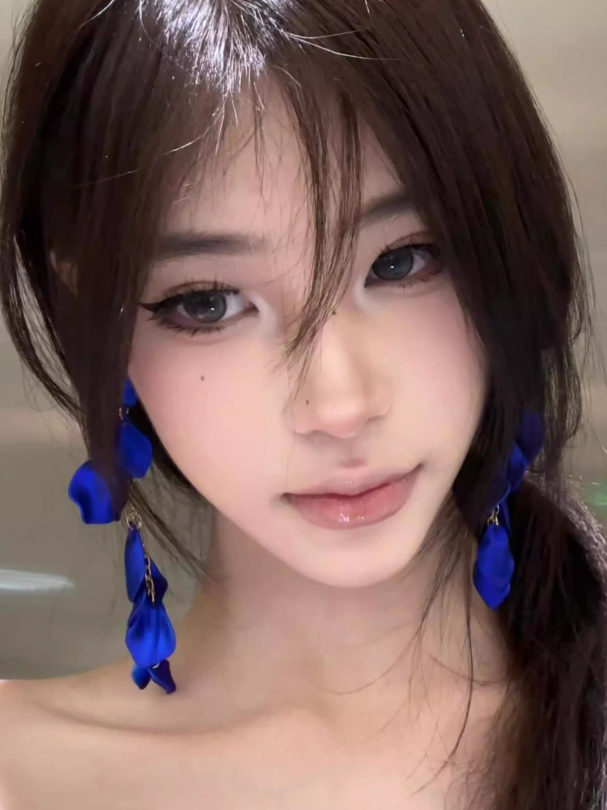 Klein Blue Long Tassel Earrings - 2025 Light Luxury High-End Niche Accessories for Elegant Style Klein Blue Long Tassel Earrings - 2025 Light Luxury High-End Niche Accessories for Elegant Style