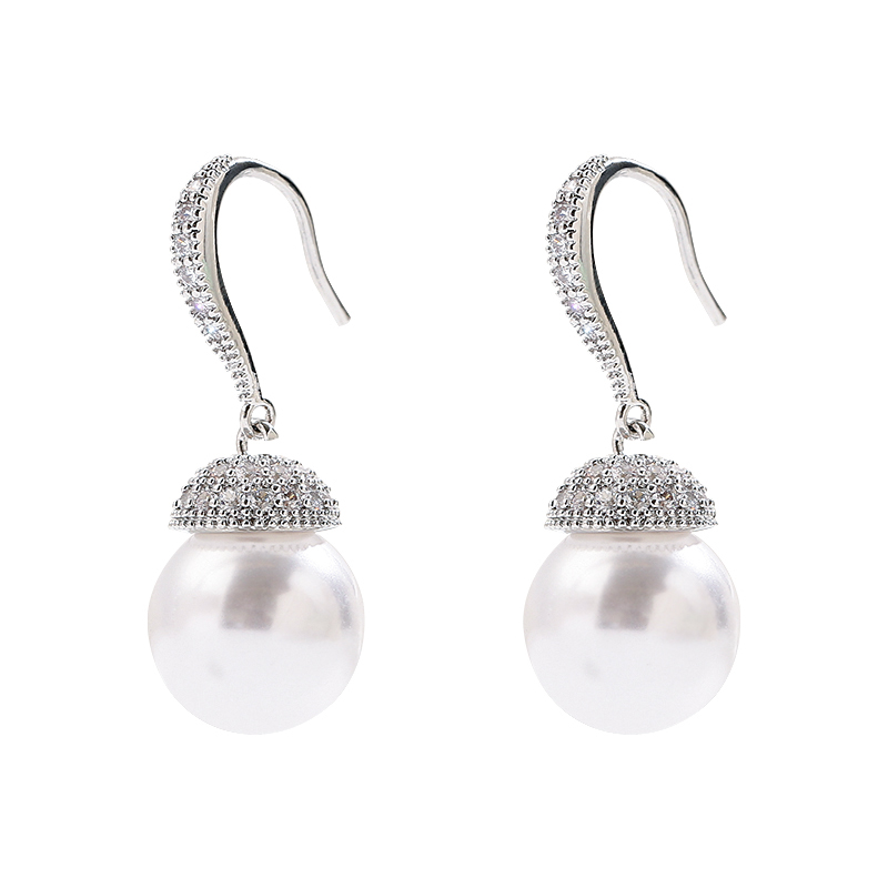 Korean & Japanese Fashion Pearl Pendant Earrings - Vintage Minimalist Hook Earrings with High-End Feel, Goddess-Like Elegance Korean & Japanese Fashion Pearl Pendant Earrings - Vintage Minimalist Hook Earrings with High-End Feel, Goddess-Like Elegance