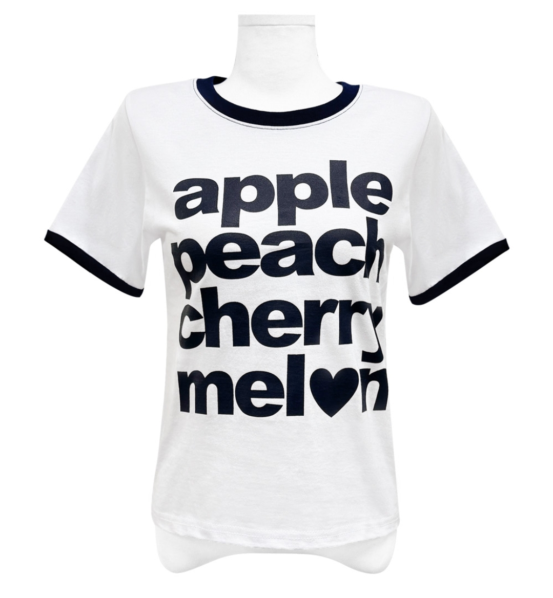 Korean Style Color-Block Letter Print Short Sleeve T-Shirt & Elastic Waist Seven-Point Shorts Set for Summer Casual Workwear