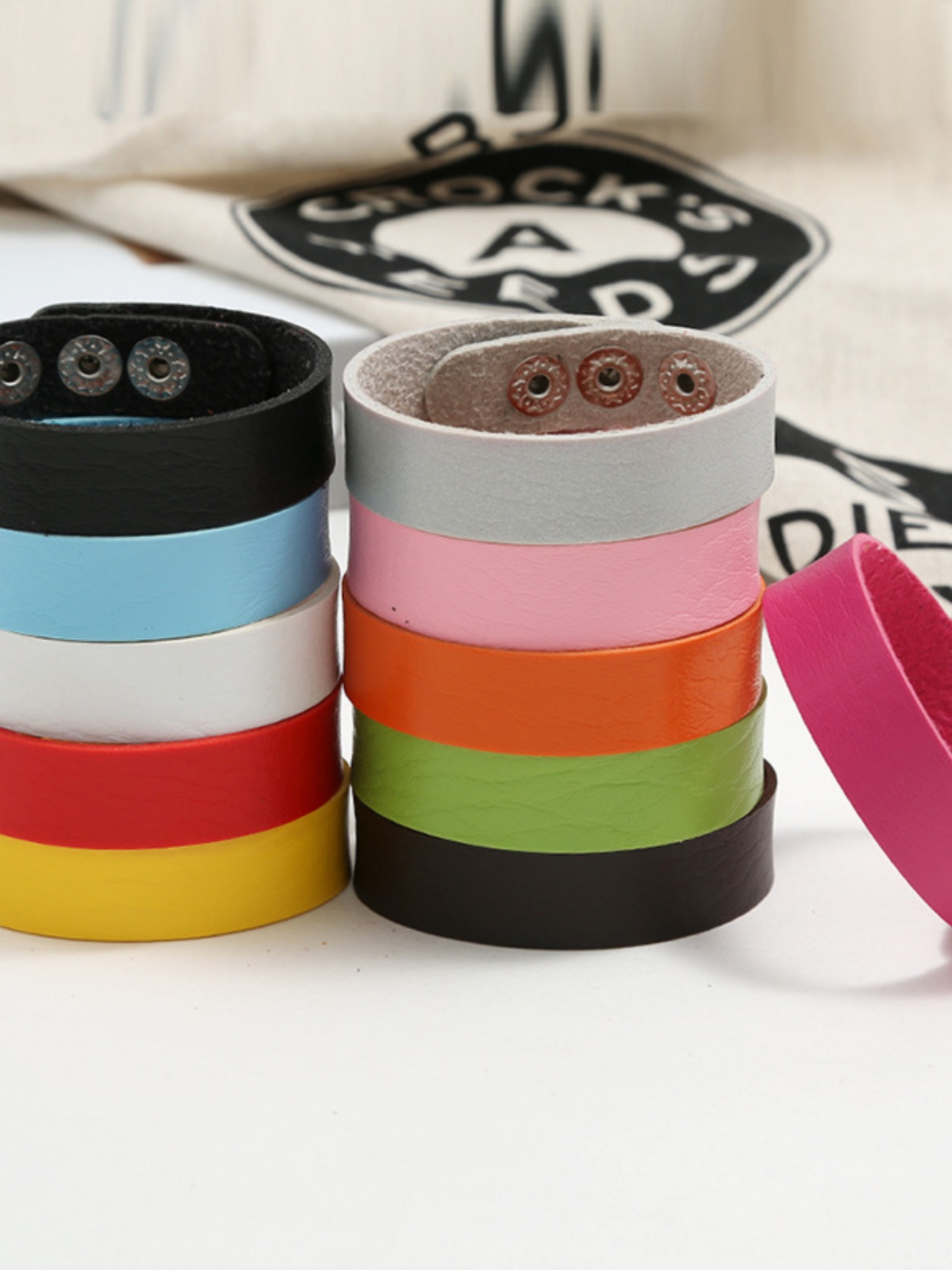 Korean Style Couple Adjustable Leather Bracelet - Minimalist Colorful Design for Versatile Everyday Wear Korean Style Couple Adjustable Leather Bracelet - Minimalist Colorful Design for Versatile Everyday Wear