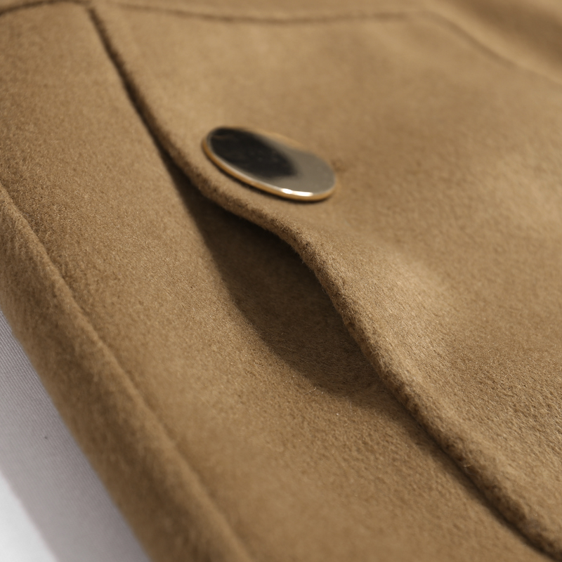 Korean Style Elegant Solid Color Woolen Short Skirt with Metal Buckle and Pockets for Women - Autumn Fashion Korean Style Elegant Solid Color Woolen Short Skirt with Metal Buckle and Pockets for Women - Autumn Fashion