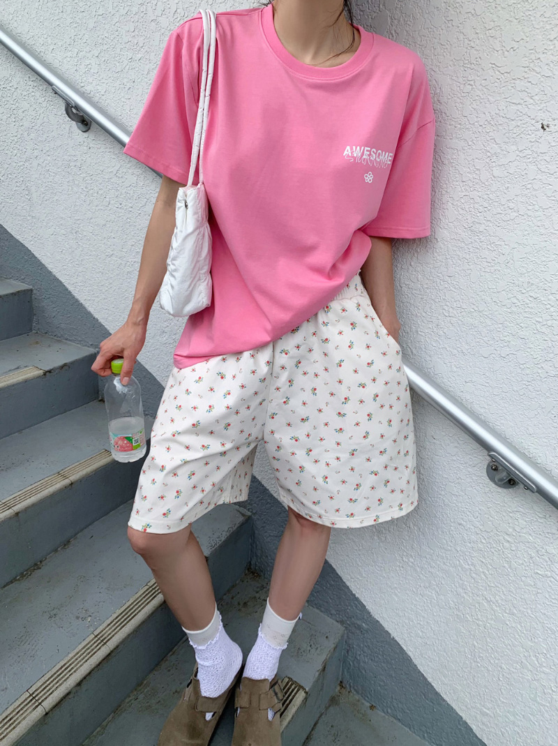 Korean Style Floral Slimming Casual Pants - Fresh & Age-Reducing Design for Effortless Everyday Wear Korean Style Floral Slimming Casual Pants - Fresh & Age-Reducing Design for Effortless Everyday Wear