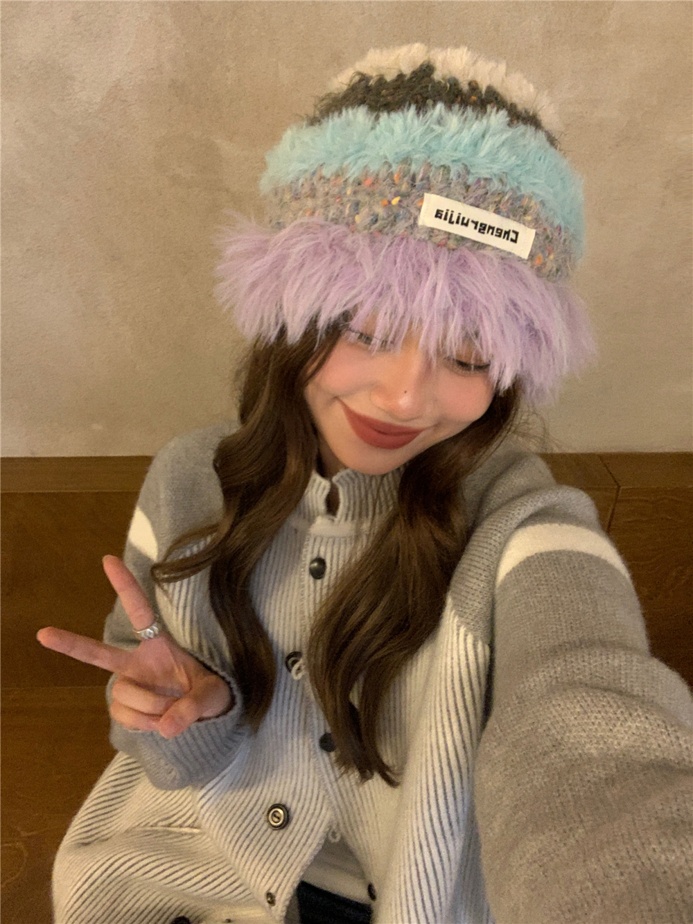 Korean-Style Fluffy Knitted Yarn Fisherman Hat for Women - Warm Handmade Plush Hat for Autumn Winter Fashion Korean-Style Fluffy Knitted Yarn Fisherman Hat for Women - Warm Handmade Plush Hat for Autumn Winter Fashion