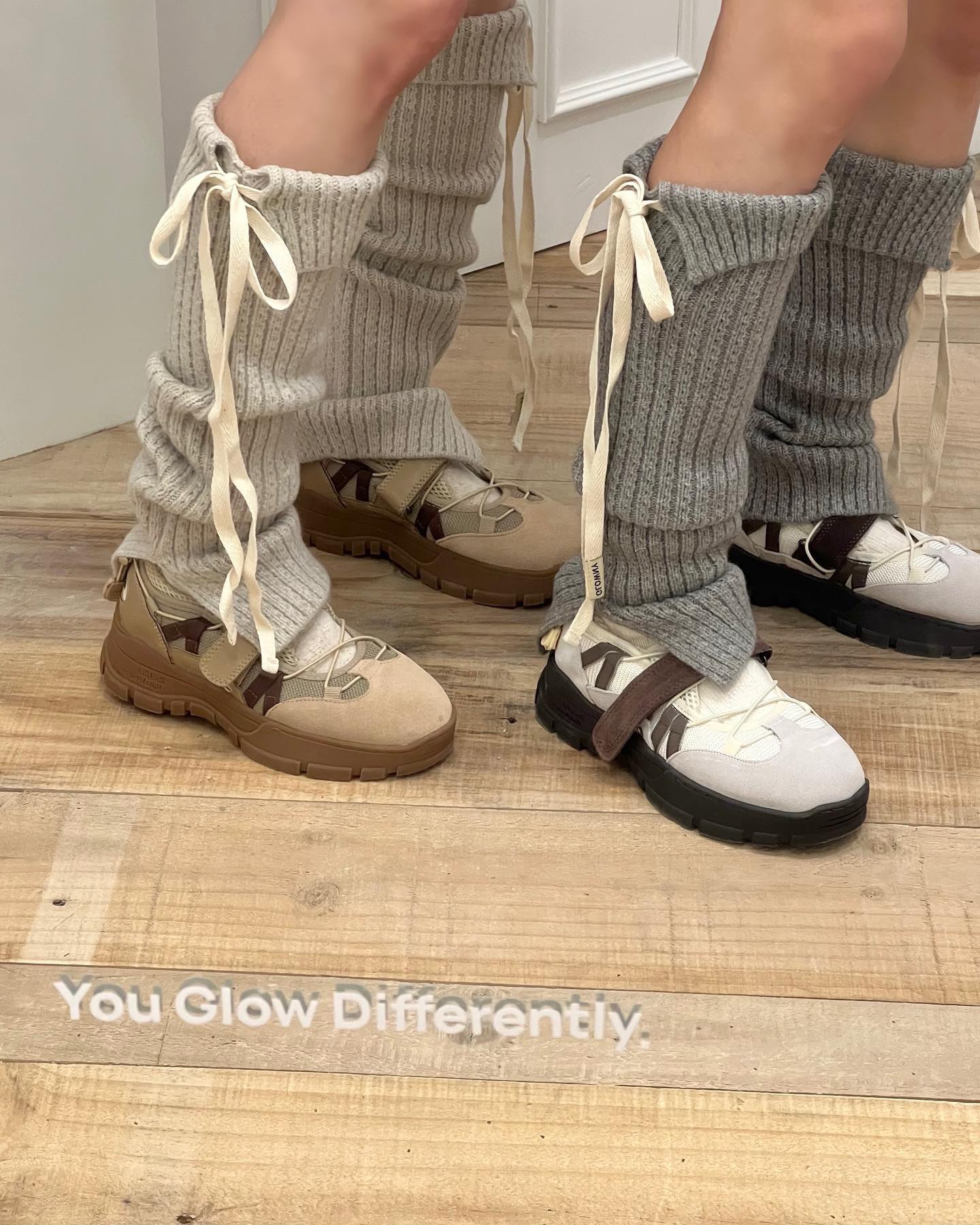 Korean Style GLOWNY Niche Strap Warm Mid-Tube Slouchy Leg Warmers - Versatile Two-Way Wear Socks for Women Korean Style GLOWNY Niche Strap Warm Mid-Tube Slouchy Leg Warmers - Versatile Two-Way Wear Socks for Women