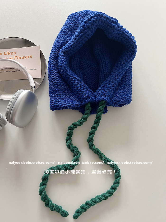 Korean Style Handmade Chunky Knit Balaclava Hat for Women - Cute Winter Beanie with Warm Ear Protection Korean Style Handmade Chunky Knit Balaclava Hat for Women - Cute Winter Beanie with Warm Ear Protection