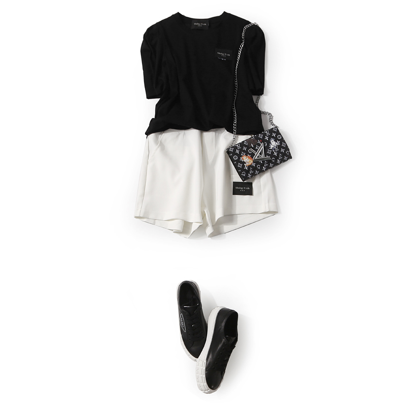 Korean Style High Waist Letter Print Casual Shorts for Women – Elegant Versatile Summer Fashion in Europe Korean Style High Waist Letter Print Casual Shorts for Women – Elegant Versatile Summer Fashion in Europe