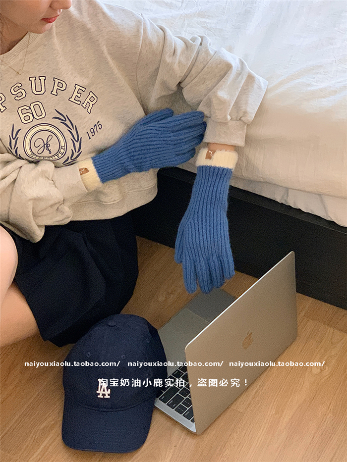 Korean-Style Imitation Mink Fur Spliced Split-Finger Gloves for Women - Warm Autumn Winter Five-Finger Fashion Accessory Korean-Style Imitation Mink Fur Spliced Split-Finger Gloves for Women - Warm Autumn Winter Five-Finger Fashion Accessory