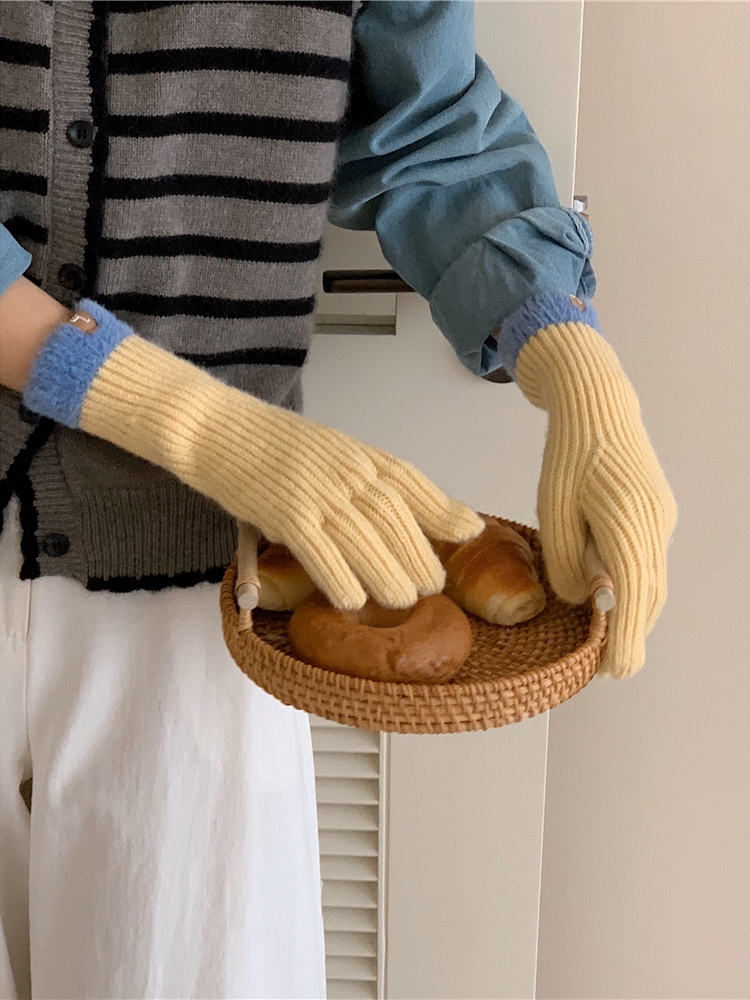 Korean-Style Imitation Mink Fur Spliced Split-Finger Gloves for Women - Warm Autumn Winter Five-Finger Fashion Accessory Korean-Style Imitation Mink Fur Spliced Split-Finger Gloves for Women - Warm Autumn Winter Five-Finger Fashion Accessory