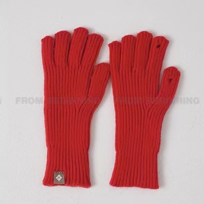 Korean Style Knitted Five-Finger Long Gloves - Touchscreen Warm Autumn Winter Fashion Accessories Korean Style Knitted Five-Finger Long Gloves - Touchscreen Warm Autumn Winter Fashion Accessories