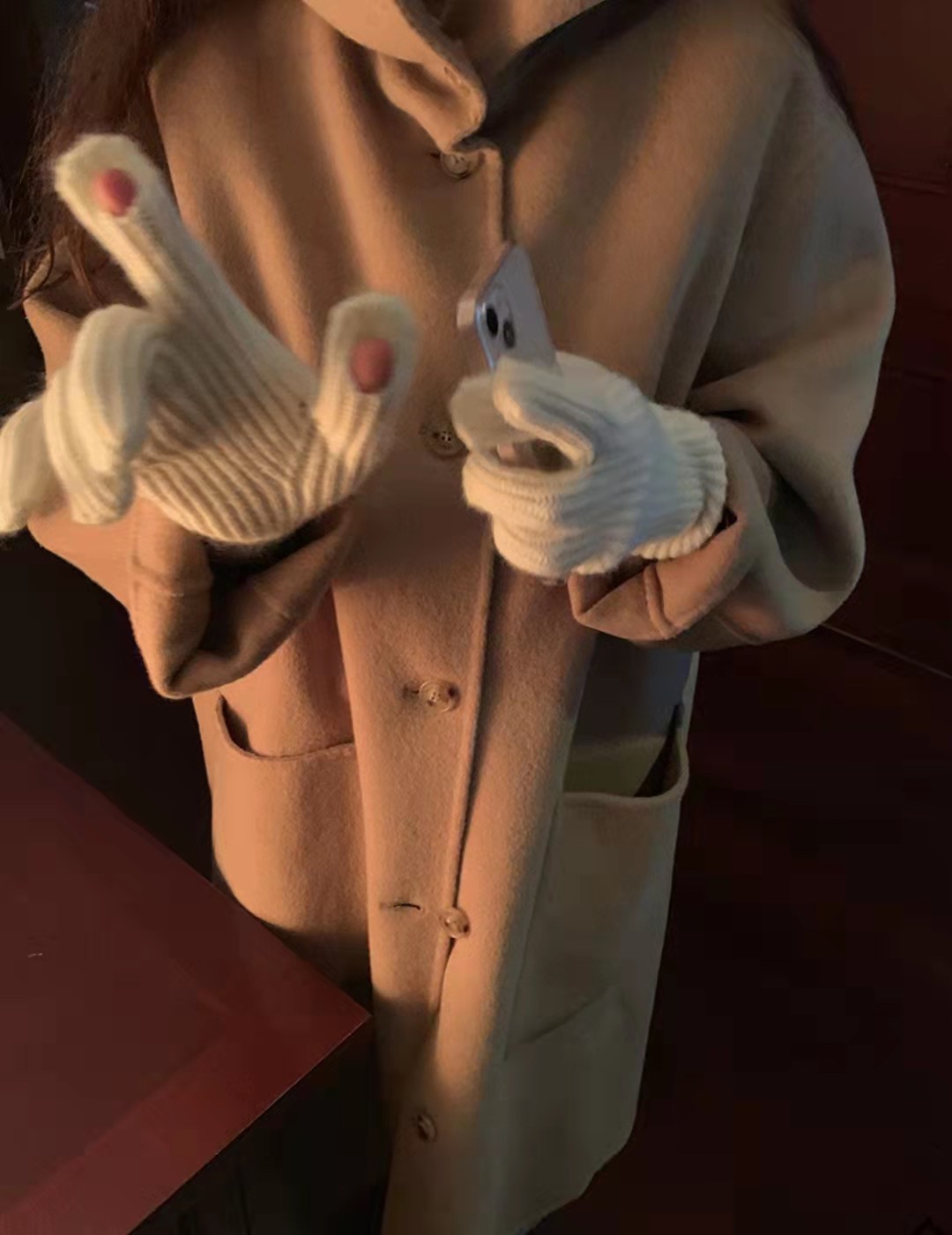 Korean Style Knitted Five-Finger Long Gloves - Touchscreen Warm Autumn Winter Fashion Accessories Korean Style Knitted Five-Finger Long Gloves - Touchscreen Warm Autumn Winter Fashion Accessories