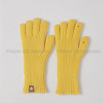 Korean Style Knitted Five-Finger Long Gloves - Touchscreen Warm Autumn Winter Fashion Accessories Korean Style Knitted Five-Finger Long Gloves - Touchscreen Warm Autumn Winter Fashion Accessories