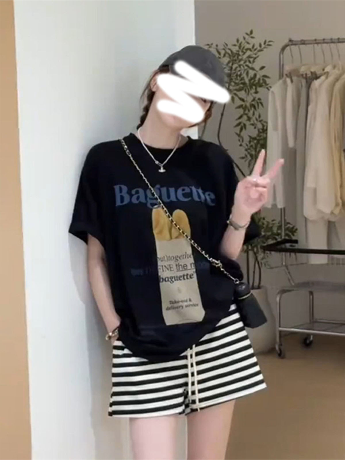 Korean Style Letter Print Round Neck Short Sleeve T-Shirt for Women, 2025 Summer Loose Casual Versatile Top
