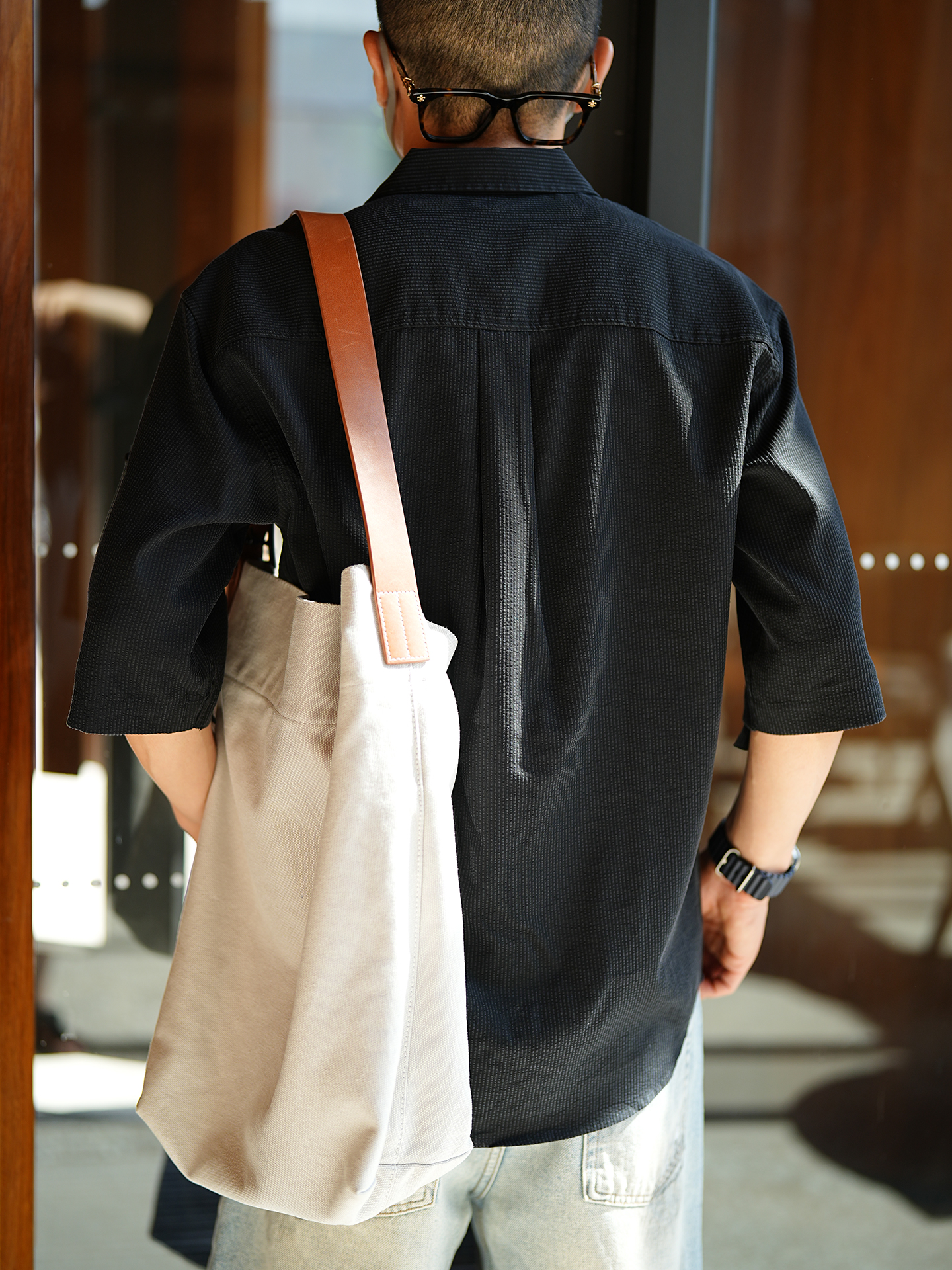 Korean Style Light Luxury Color-Block Short Sleeve Shirt for Men - Trendy Summer Spliced Lapel Top Korean Style Light Luxury Color-Block Short Sleeve Shirt for Men - Trendy Summer Spliced Lapel Top