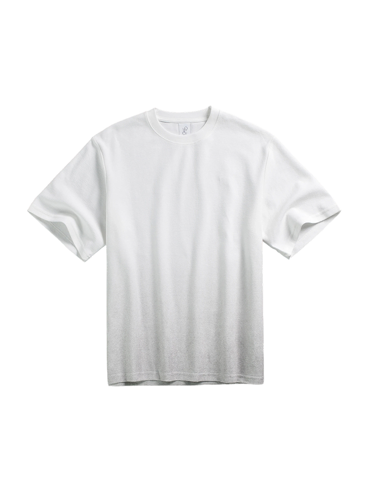 Korean-Style Minimalist Washed Gradient Short Sleeve T-Shirt for Men - Trendy Summer Solid Color Half Sleeve Round Neck Top Korean-Style Minimalist Washed Gradient Short Sleeve T-Shirt for Men - Trendy Summer Solid Color Half Sleeve Round Neck Top