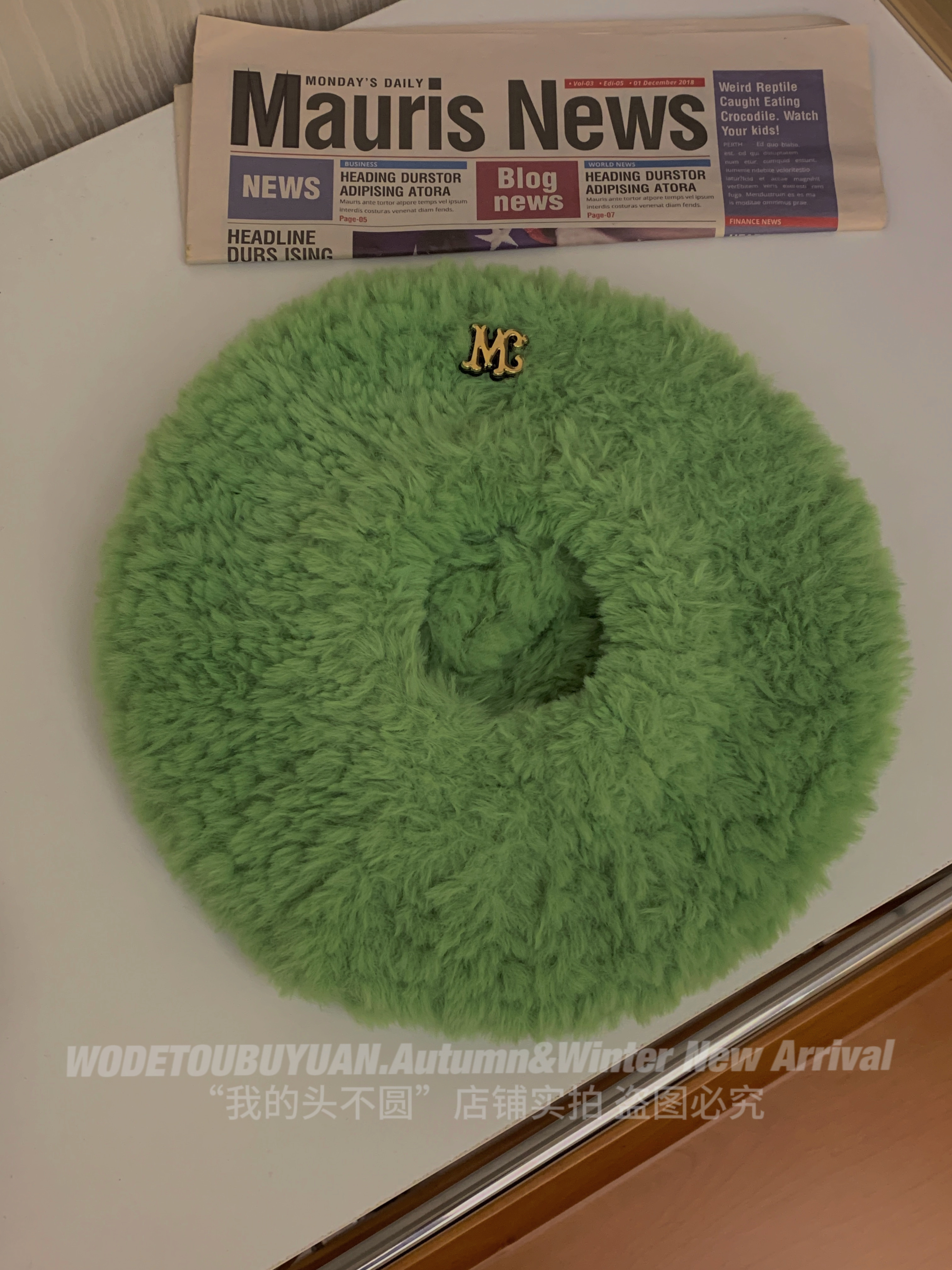 Korean Style Plush Beret Hat for Women, Autumn & Winter, Large Head Circumference, Face-Slimming Painter's Hat Korean Style Plush Beret Hat for Women, Autumn & Winter, Large Head Circumference, Face-Slimming Painter's Hat