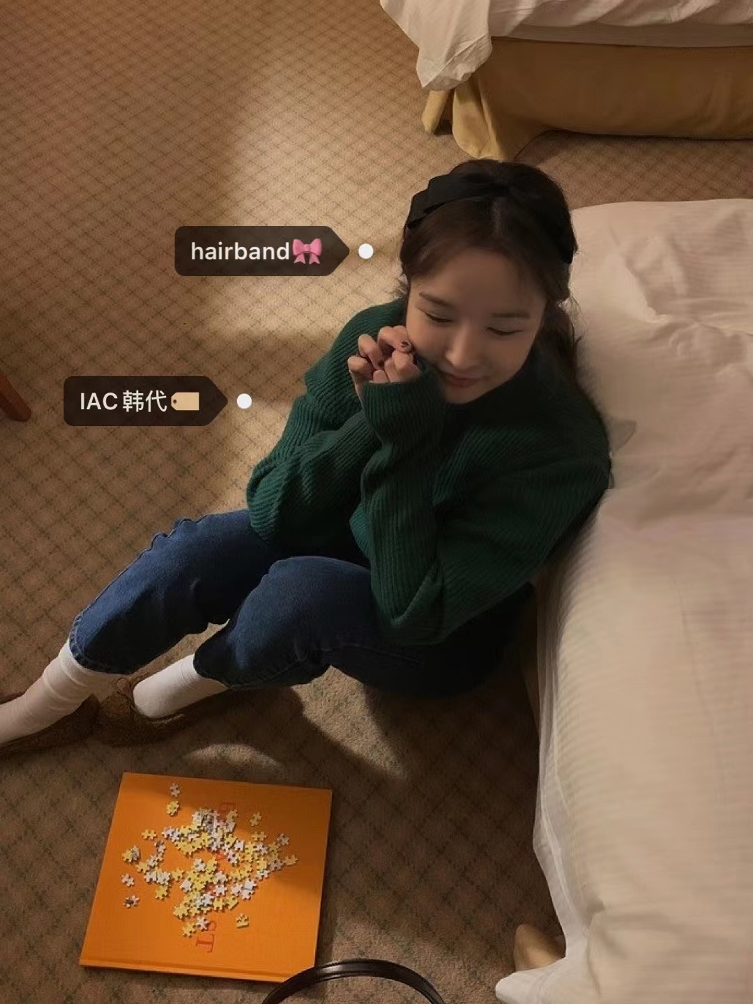 Korean Style Quirky Black Bow Headband for Girls - Cute Sweet Baby-Chan Hair Accessory