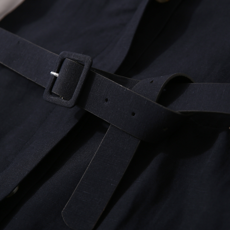 Korean Style Retro Color-Block Lapel Single-Breasted OL Dress for Women - Spring Summer Fashion Korean Style Retro Color-Block Lapel Single-Breasted OL Dress for Women - Spring Summer Fashion