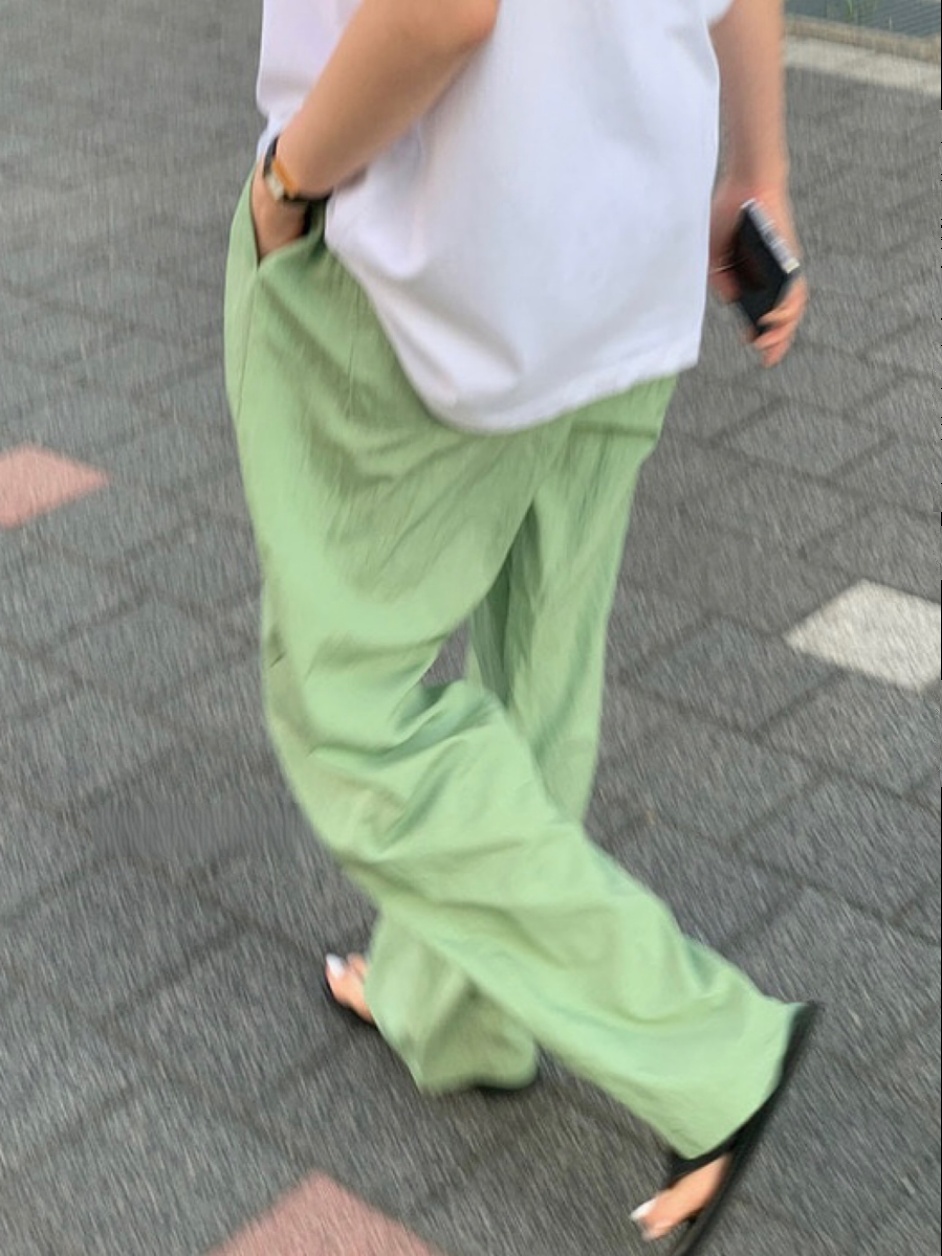 Korean Style Retro Cream Color Casual Pants - Unique Slimming Loose Lightweight Design for Versatile Everyday Wear Korean Style Retro Cream Color Casual Pants - Unique Slimming Loose Lightweight Design for Versatile Everyday Wear