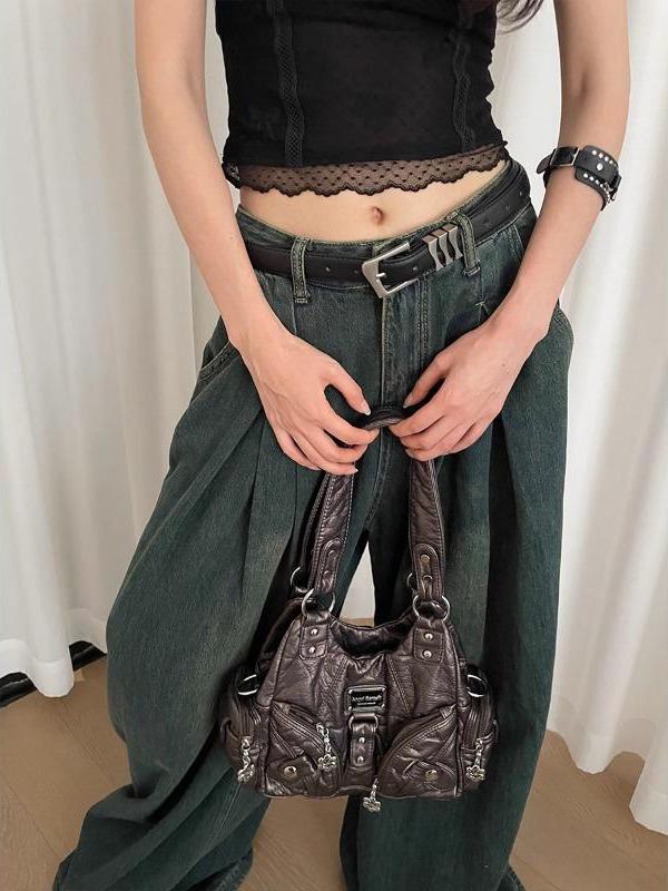 Korean-Style Retro Minimalist Leather Belt for Skirts and Jeans - Unique Belt Design for 90s and Y2K Fashion Enthusiasts Korean-Style Retro Minimalist Leather Belt for Skirts and Jeans - Unique Belt Design for 90s and Y2K Fashion Enthusiasts