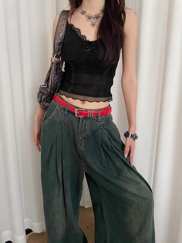 Korean-Style Retro Minimalist Leather Belt for Skirts and Jeans - Unique Belt Design for 90s and Y2K Fashion Enthusiasts Korean-Style Retro Minimalist Leather Belt for Skirts and Jeans - Unique Belt Design for 90s and Y2K Fashion Enthusiasts