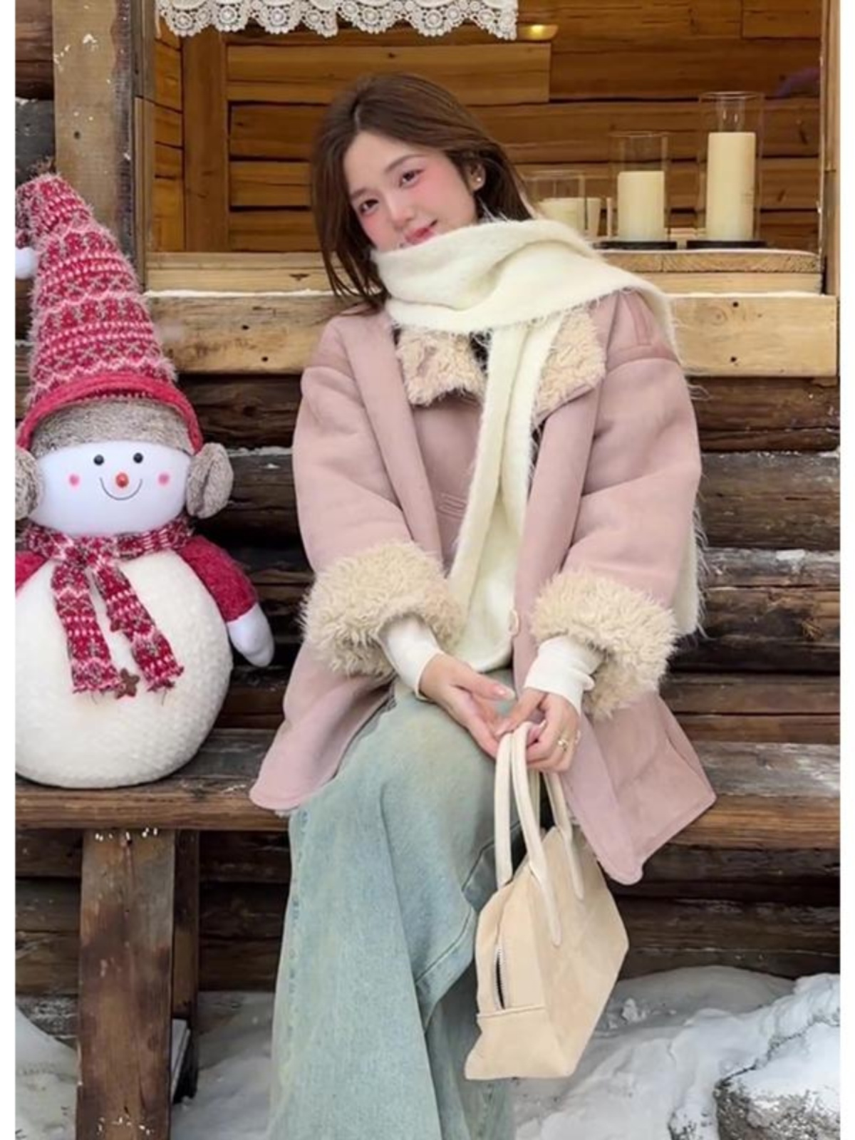 Korean Style Retro Shearling Coat for Women - High-End Loose Thick Warm Winter Fashion Outerwear Korean Style Retro Shearling Coat for Women - High-End Loose Thick Warm Winter Fashion Outerwear