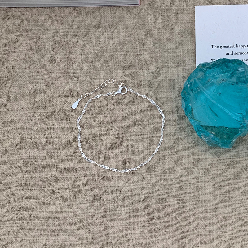 Korean Style S925 Pure Silver Star Heart Blue Bead Bracelet Set for Women - 2025 Casual Wrist Accessories