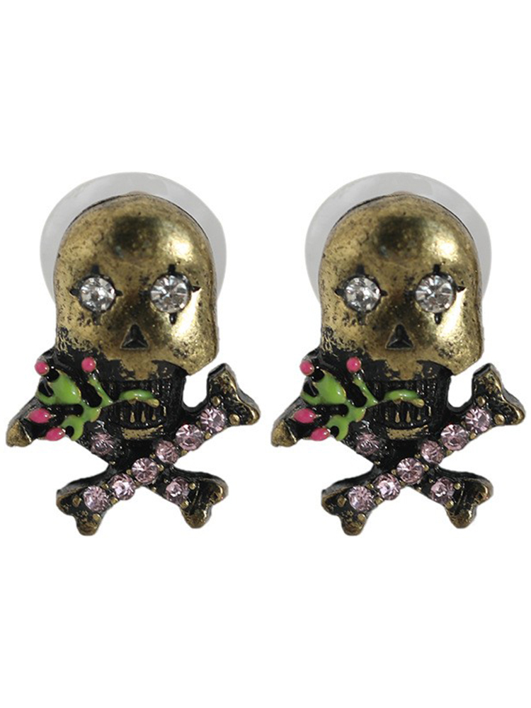 Korean Style Silver Skull Earrings for Women - Trendy and Cool Statement Accessories Korean Style Silver Skull Earrings for Women - Trendy and Cool Statement Accessories